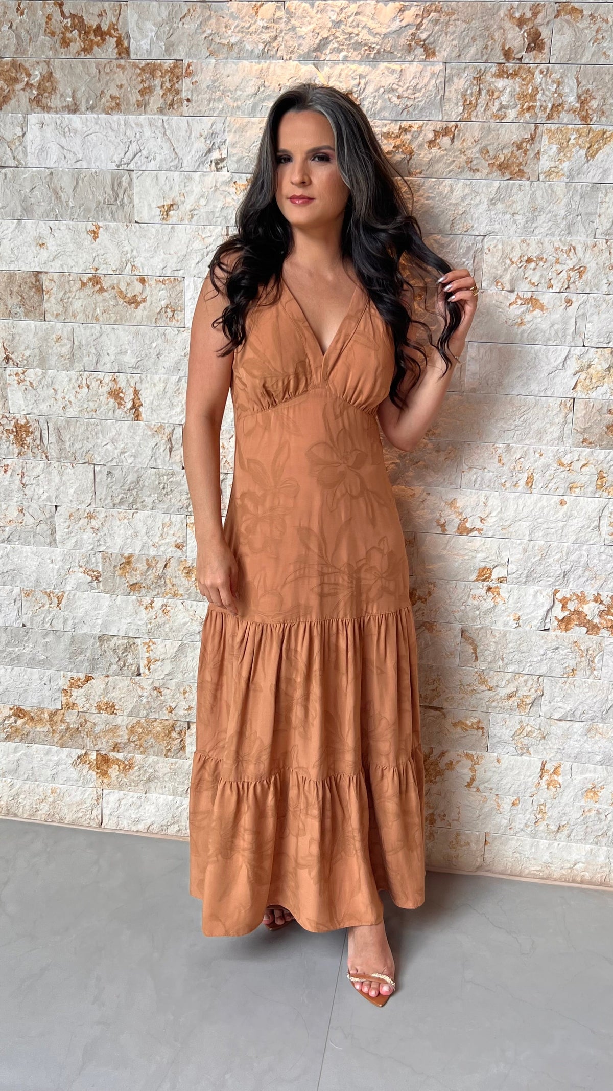 Vestido Midi Jacquard PIS- Terra 5982