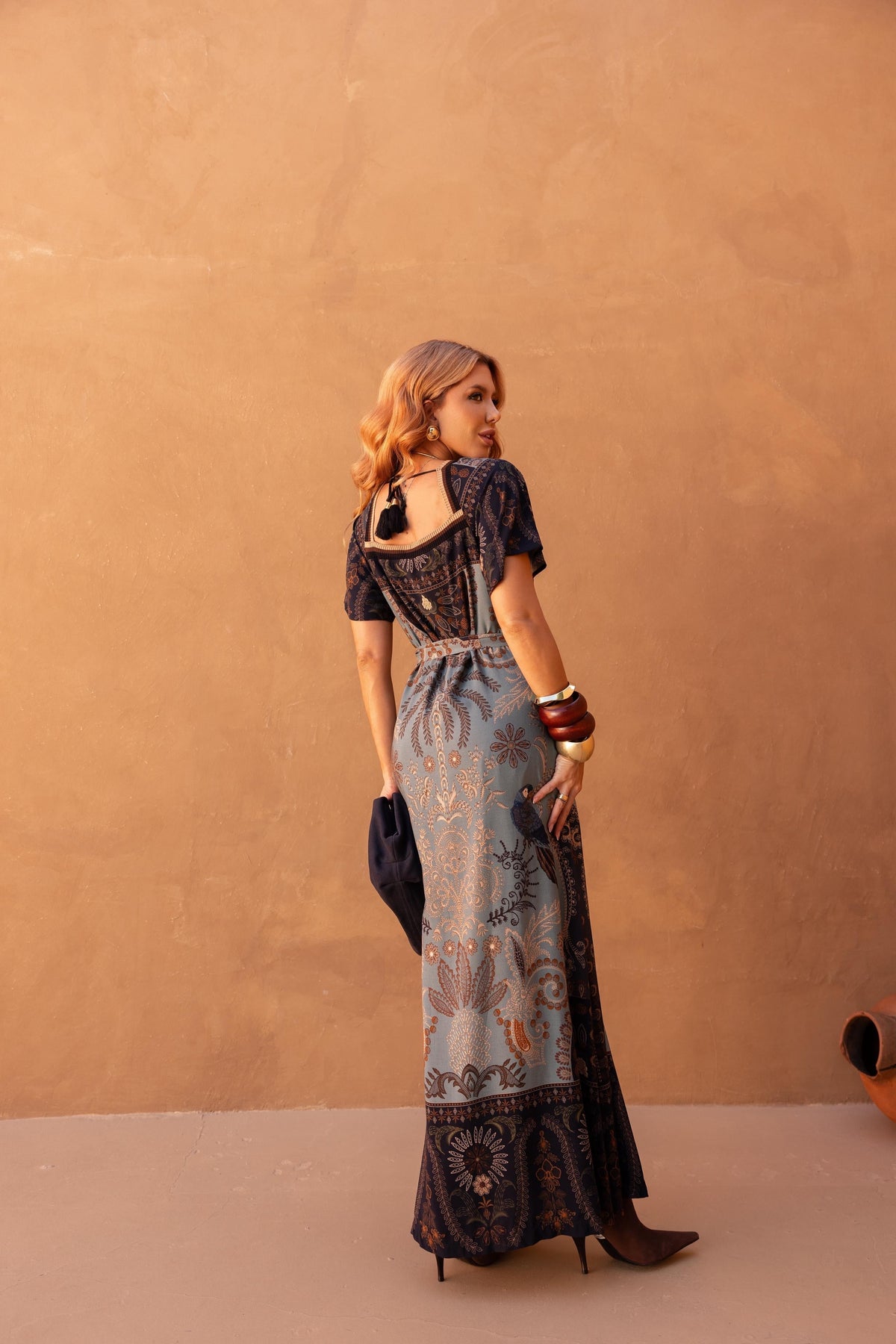 Vestido Longo Faixa Esoterico ARTE- Estampado 5761