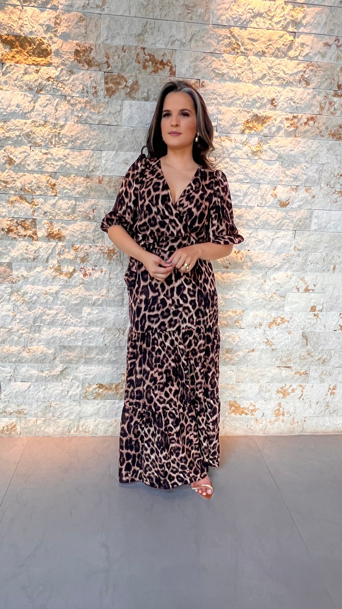 Vestido Longo Animal Print - Estampado 5083