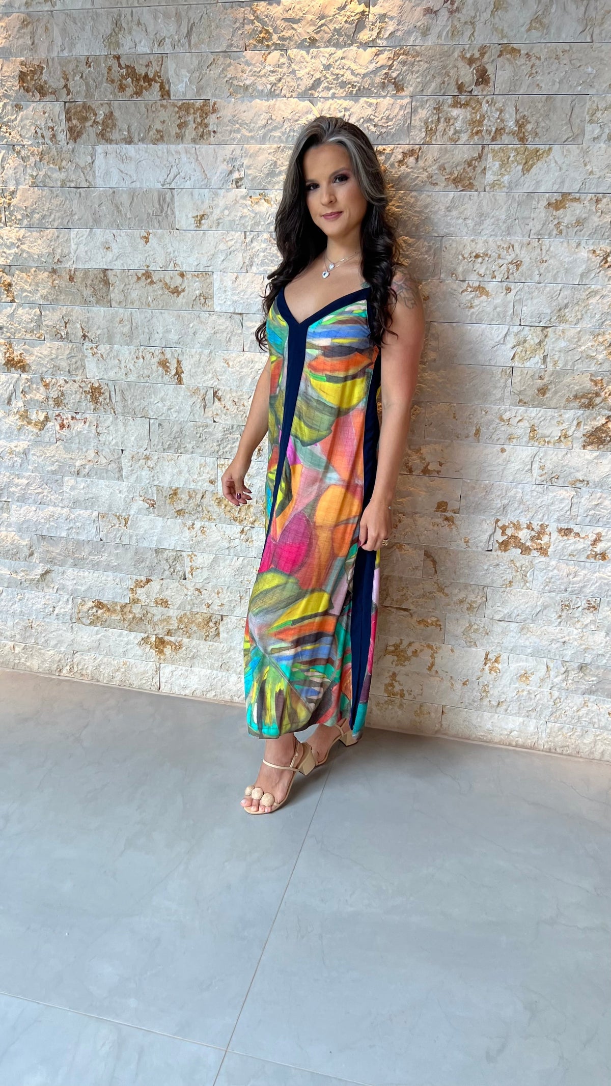 Vestido Midi Color PIS- Estampado 5939