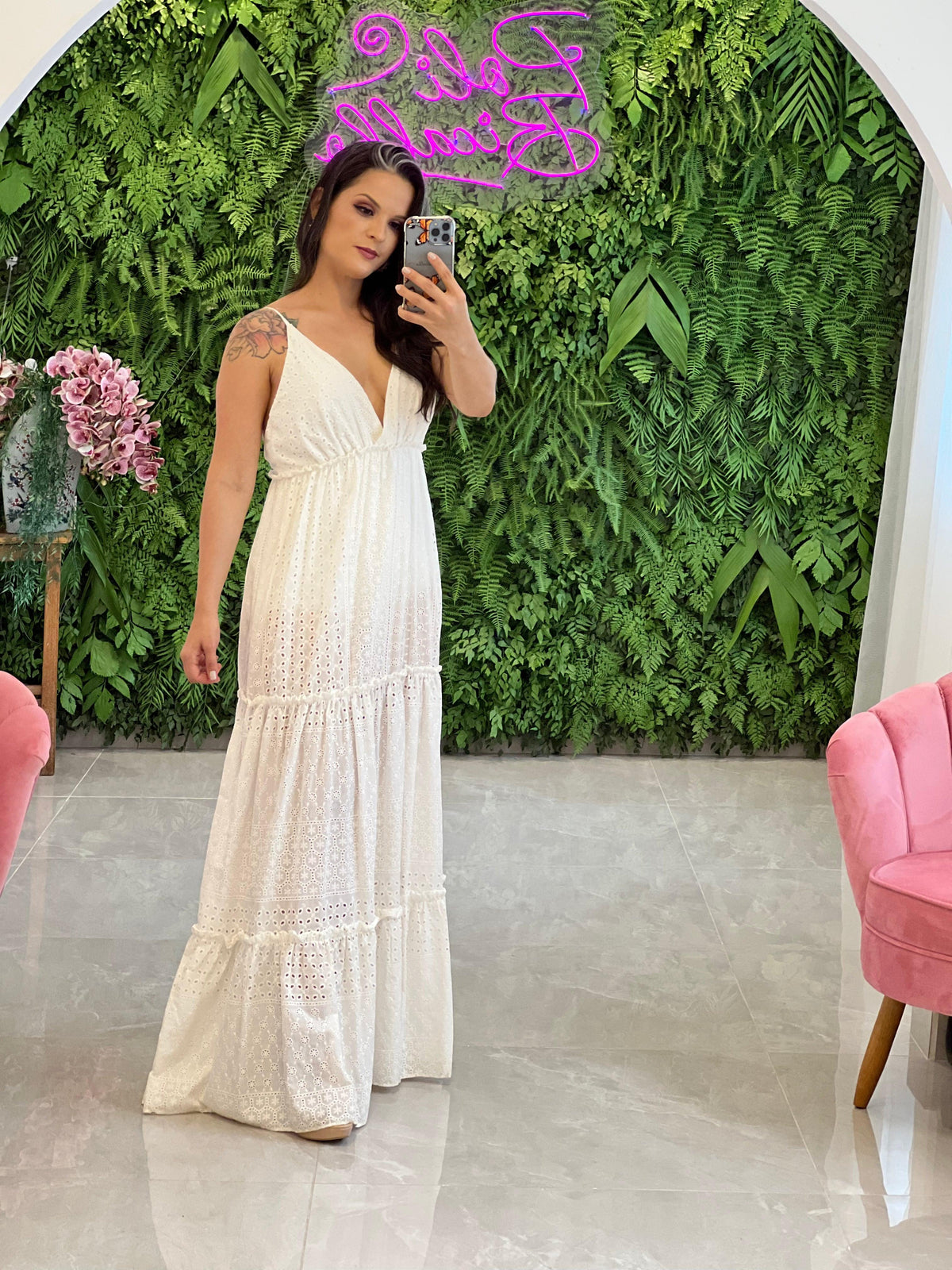 Vestido Longo Laise Hot Pants - Branco/ Off 2524