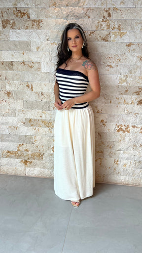 Vestido Midi Tricô Tomara que Caia POLI- Branco 5913