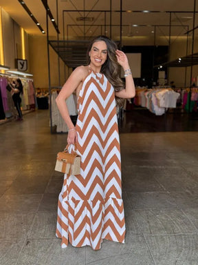 Vestido Longo Frente Única