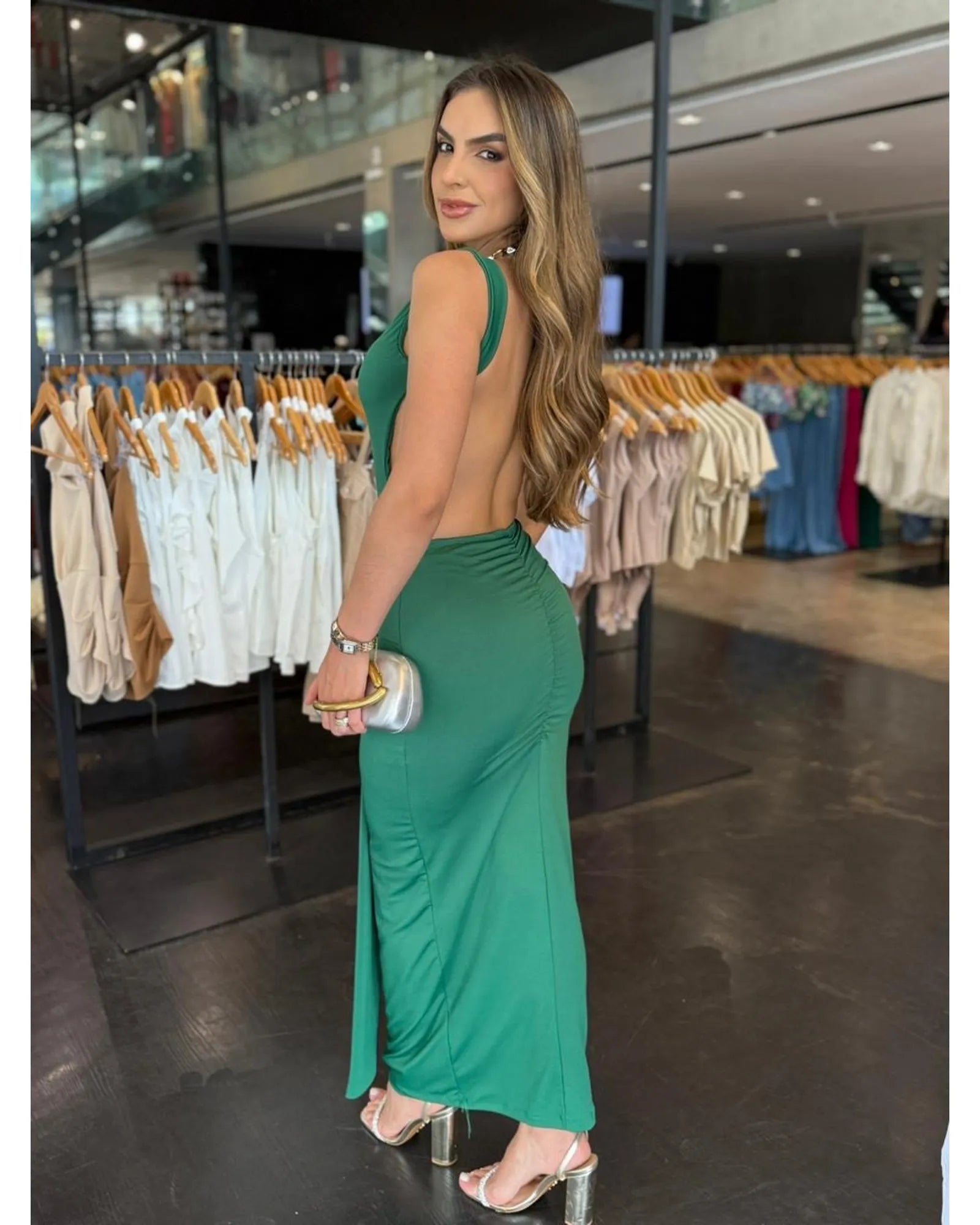 Vestido Suplex Decote Costas