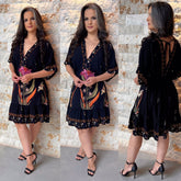 Vestido Curto Babado POLI- Preto 6033