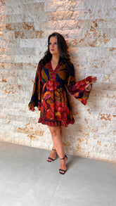 Vestido Curto Dec Listras ARTE- Estampado 5612