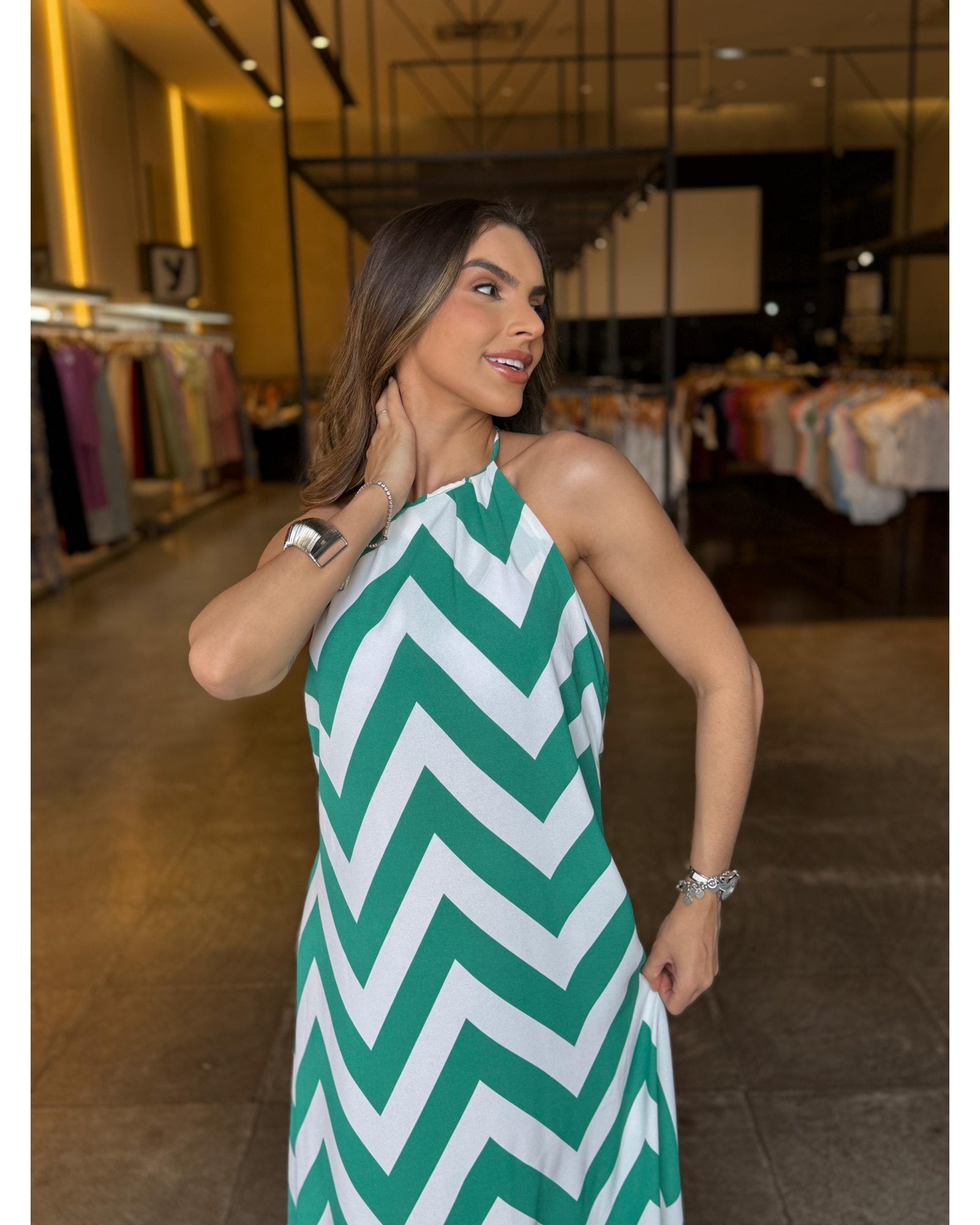 Vestido Longo Frente Única