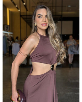 Vestido Longo Fluit Fivela