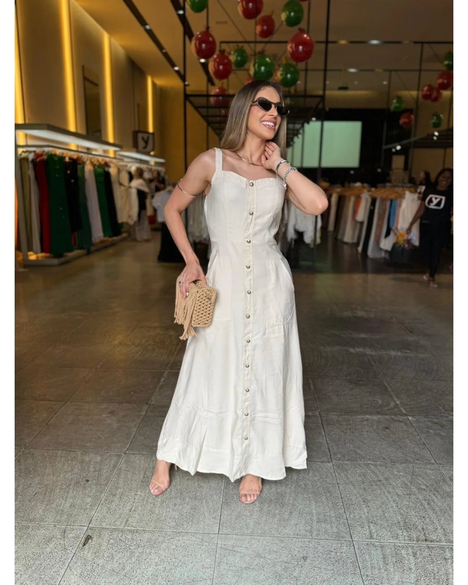 Vestido Botões Fashion