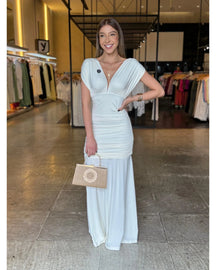Vestido Longo Luxo Franzido