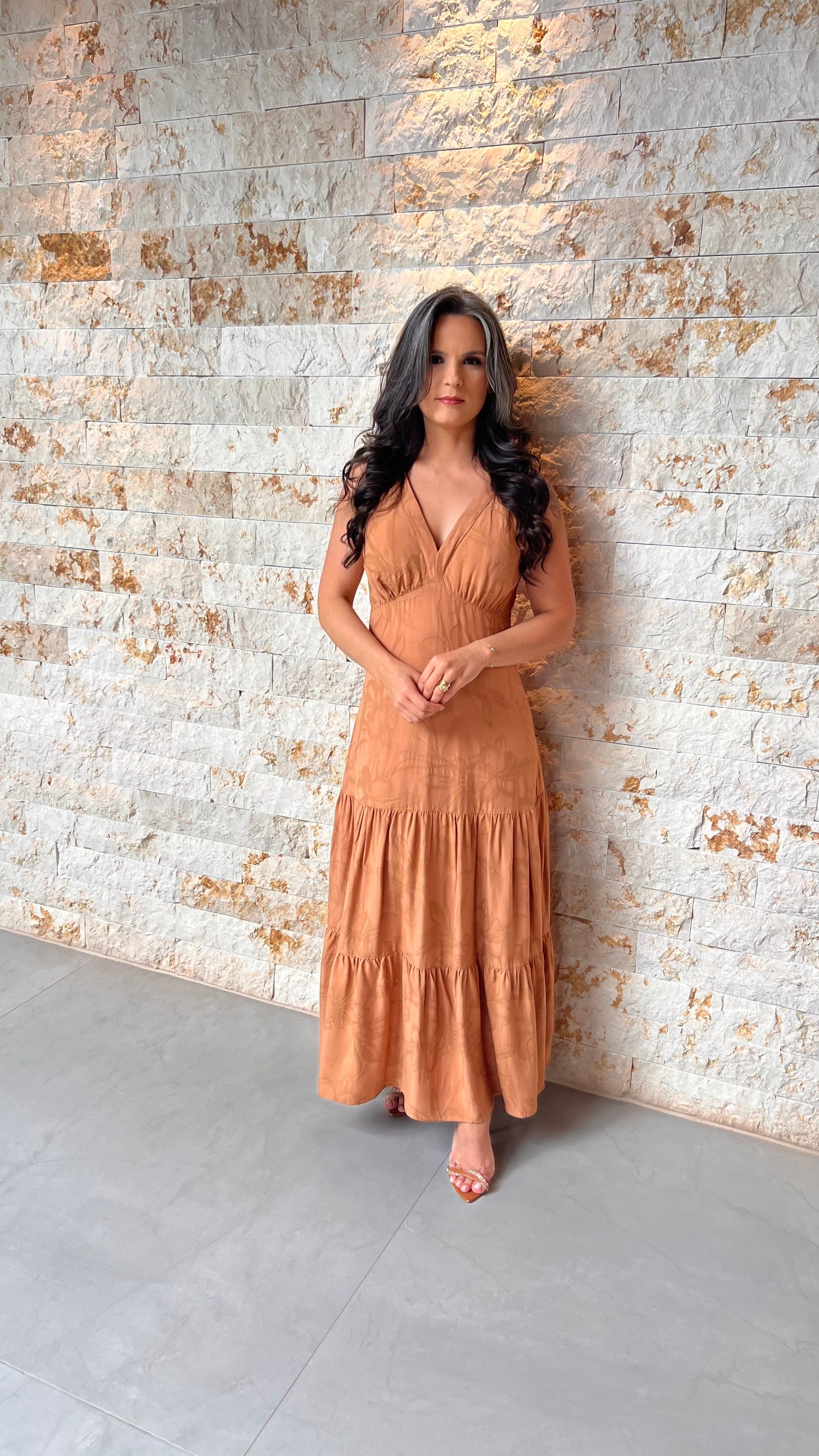 Vestido Midi Jacquard PIS- Terra 5982