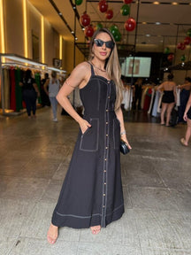 Vestido Botões Fashion