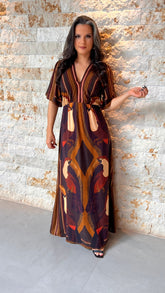 Vestido Longo Tucano Duplo ARTE- Estampado 5744