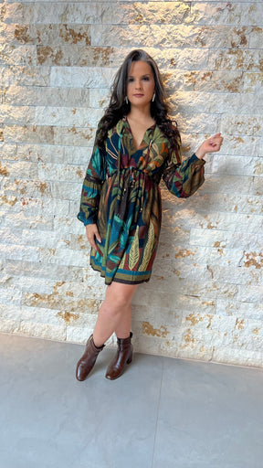 Vestido Curto Amarração Tucano RIO- Estampado 5750