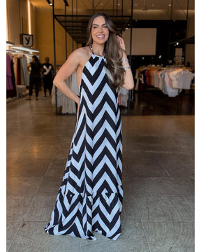 Vestido Longo Frente Única