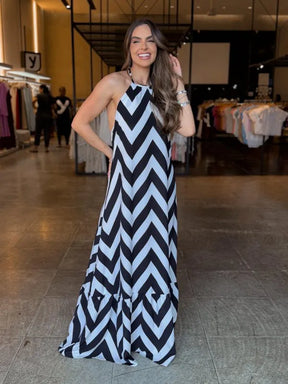 Vestido Longo Frente Única