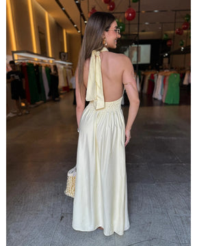 Vestido Longo Luxo Fivela