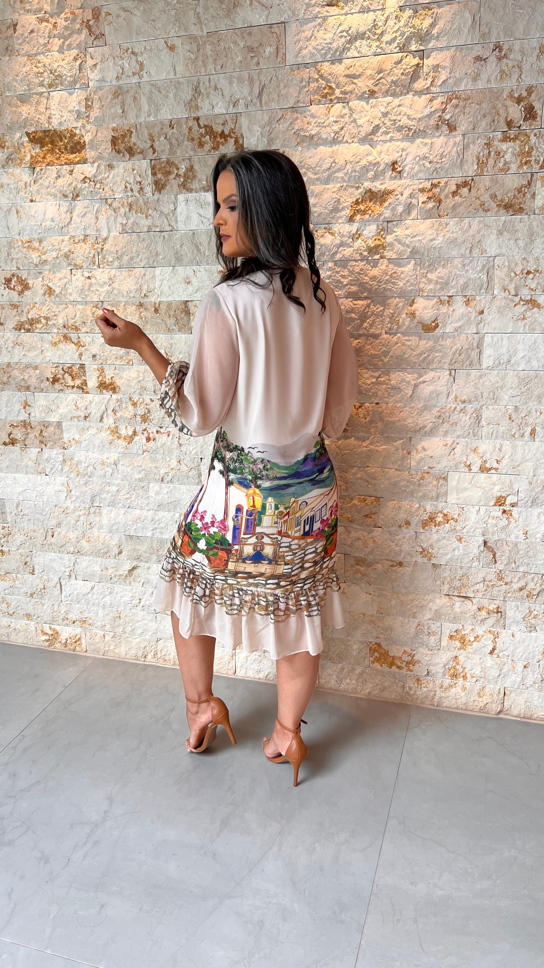 Vestido Curto Floreira YU - Estampado 5599