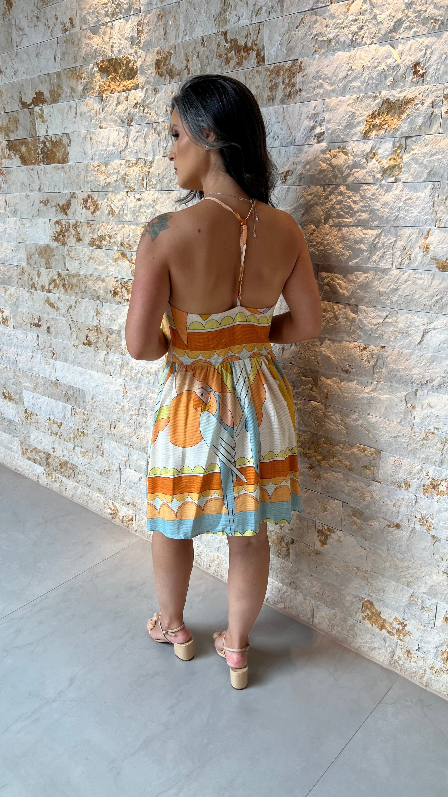 Vestido Curto Alça Costa CHI- Estampado 5943