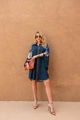 Vestido Curto Flores Costas ARTE- Estampado 5759