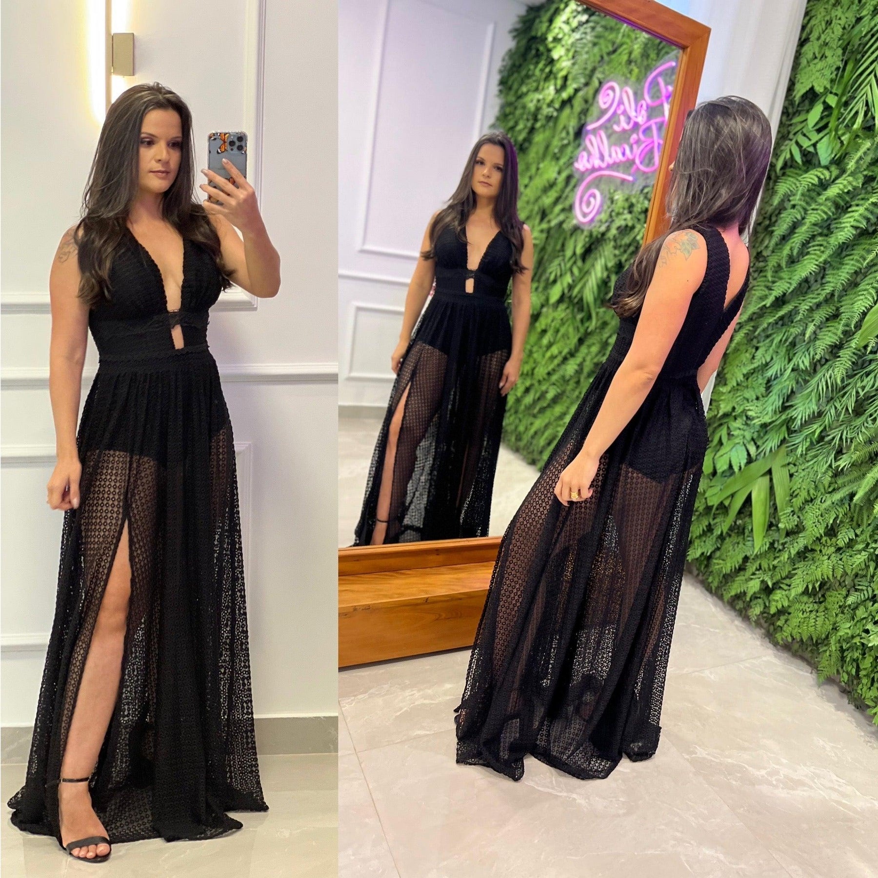 Vestido Longo Hot Pants Lesie - Preto 3764