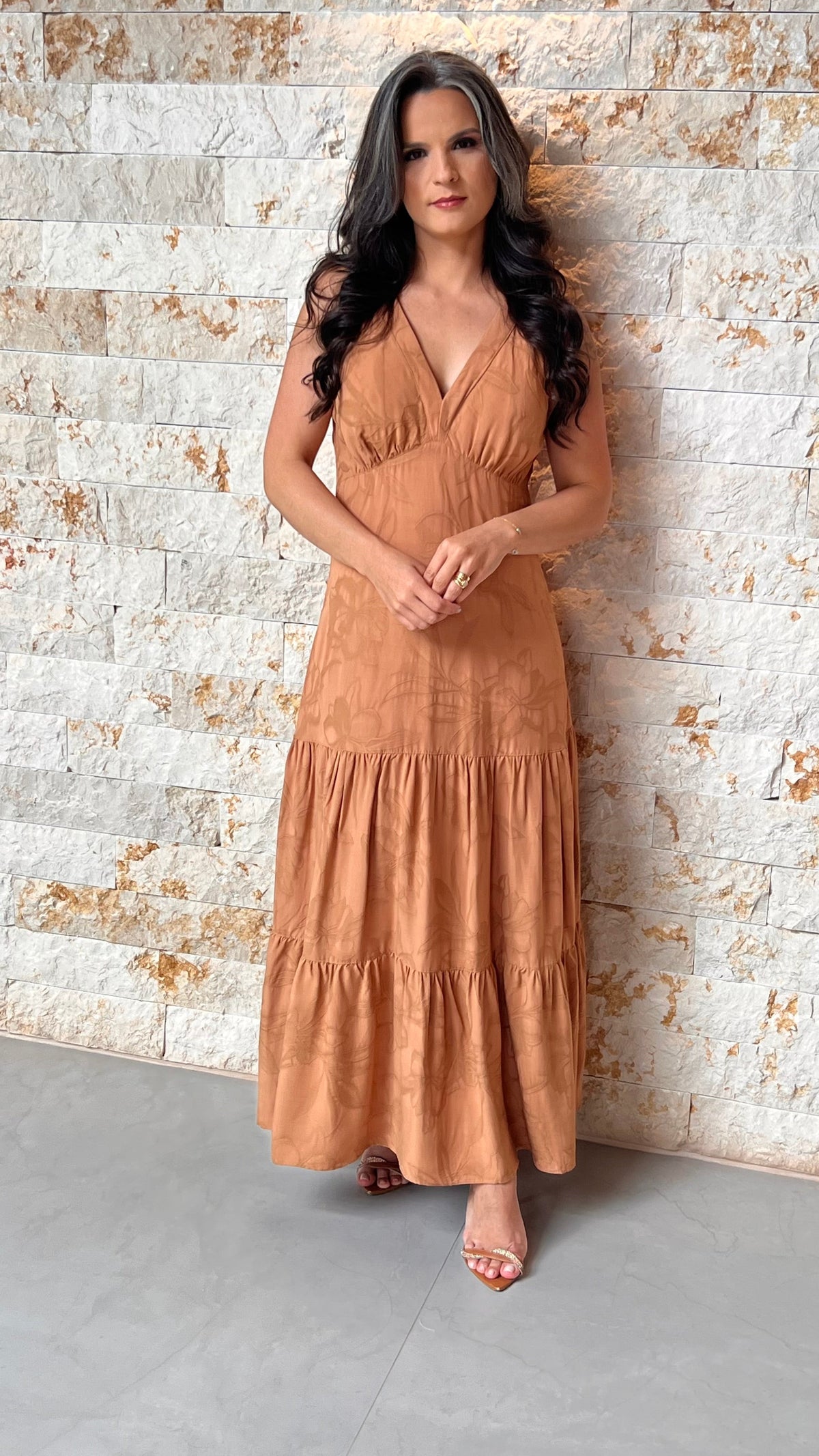 Vestido Midi Jacquard PIS- Terra 5982