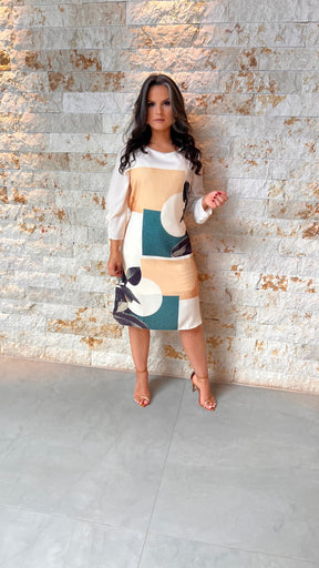 Vestido Curto Amarração Épica YU - Estampado  5630