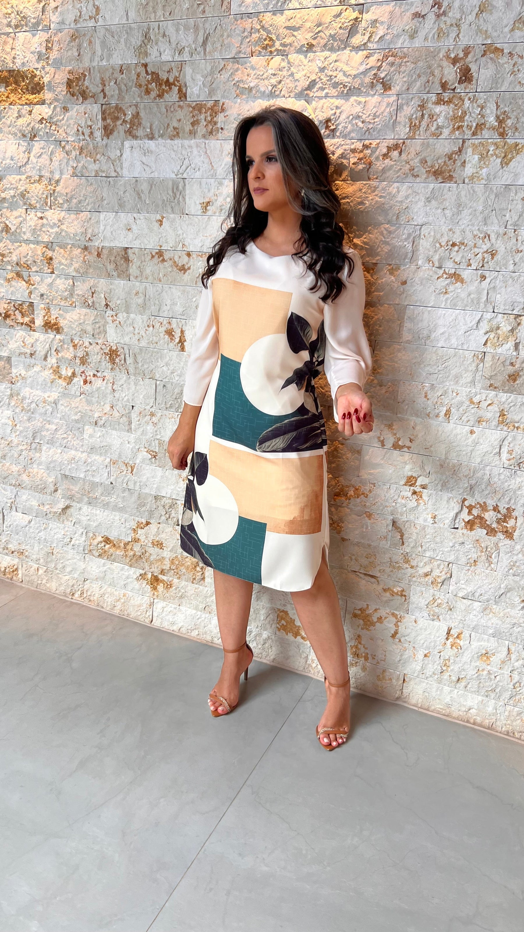 Vestido Curto Amarração Épica YU - Estampado  5630