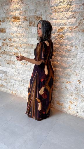 Vestido Longo Tucano Duplo ARTE- Estampado 5744