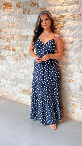 Vestido Midi Poa Alcinha PIS- Estampado 6034