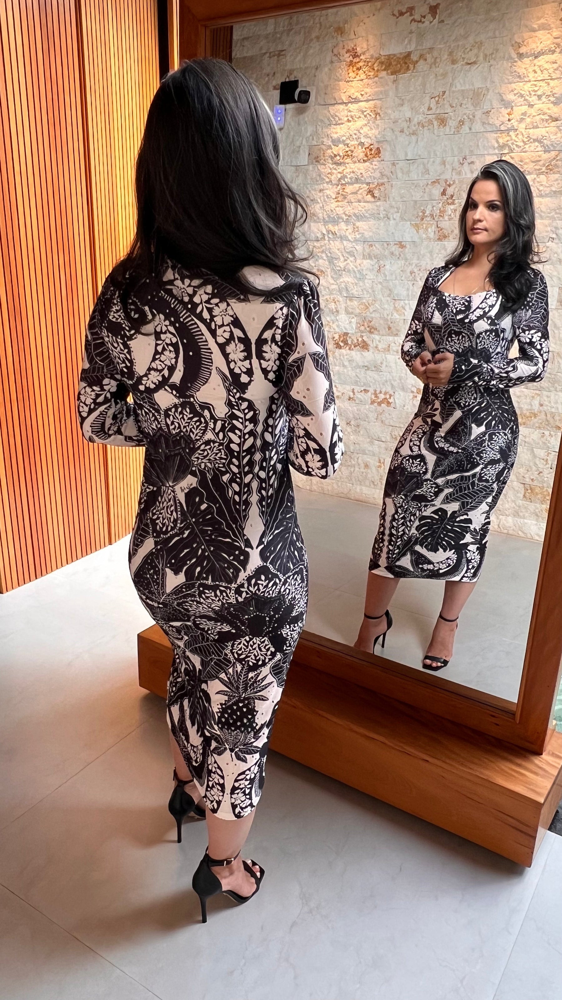 Vestido Midi PB Malha Lesie ARTE- Estampado 5150