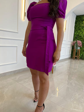 Vestido Curto Manga Princesa -  Roxo 4426