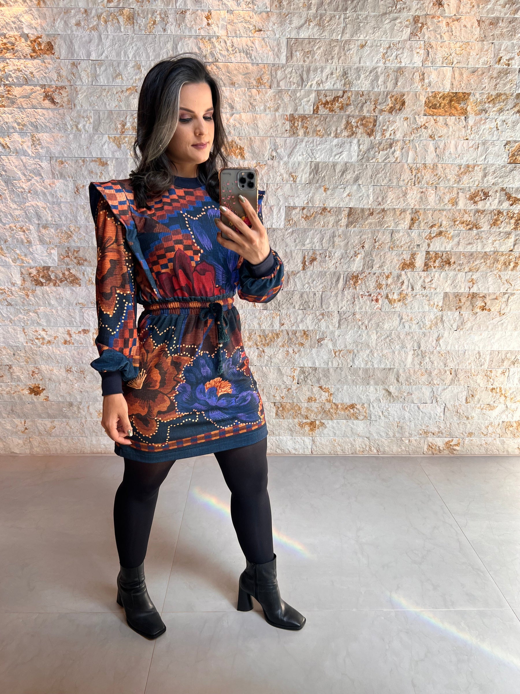 Vestido Curto Muscle Tee Moleton ARTE- Estampado 5210