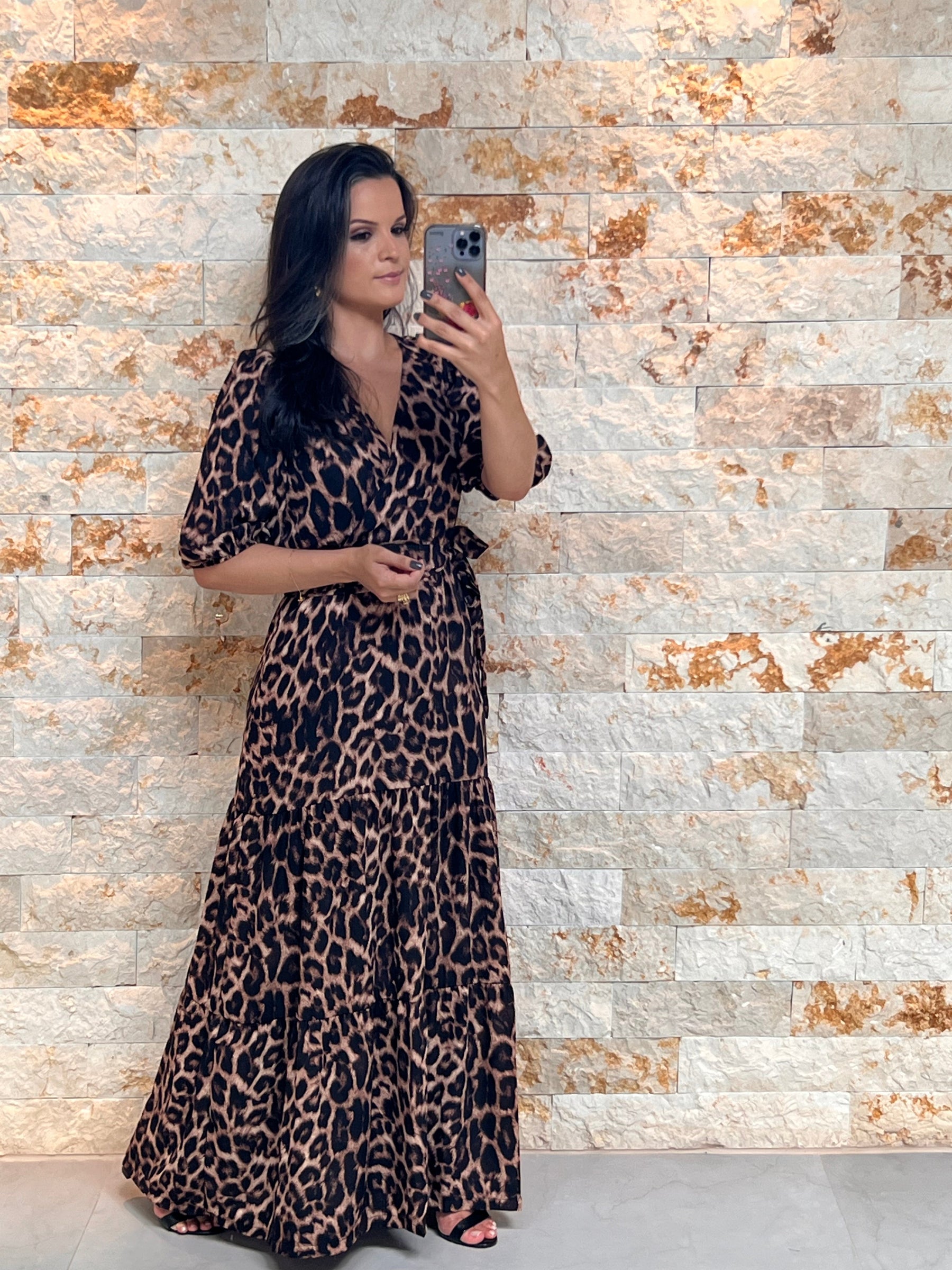 Vestido Longo Animal Print - Estampado 5083