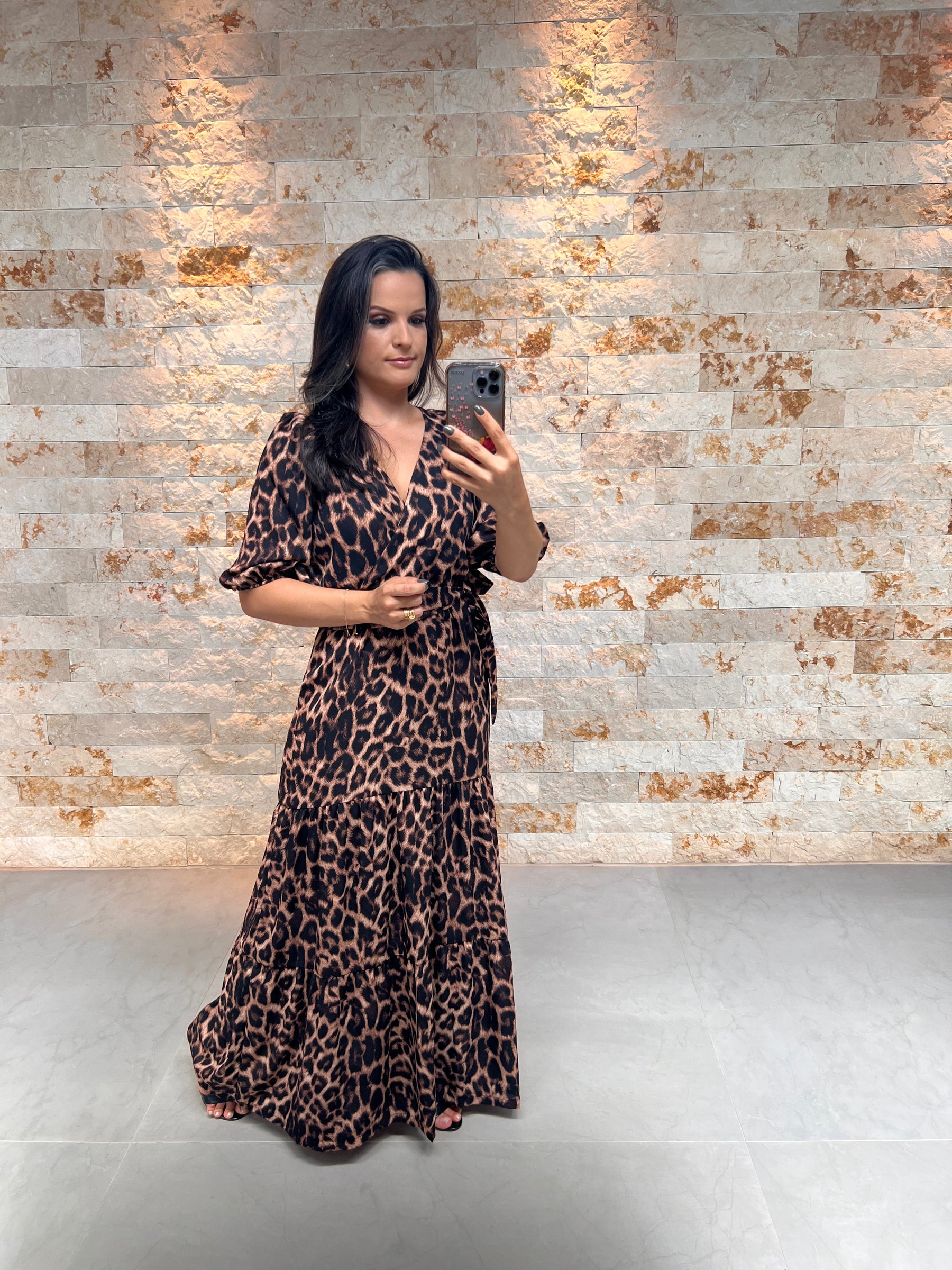 Vestido Longo Animal Print - Estampado 5083