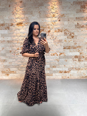 Vestido Longo Animal Print - Estampado 5083
