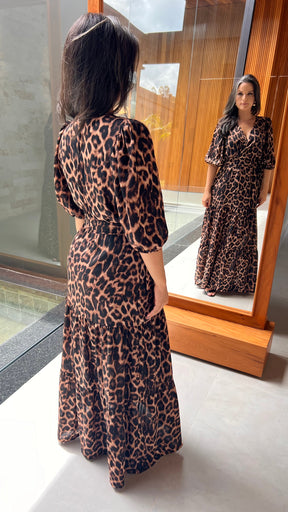 Vestido Longo Animal Print - Estampado 5083