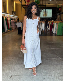 Vestido Botões Fashion