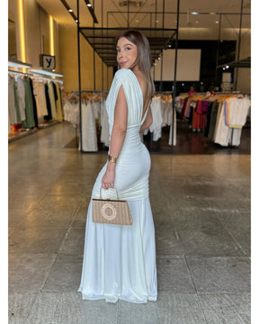 Vestido Longo Luxo Franzido