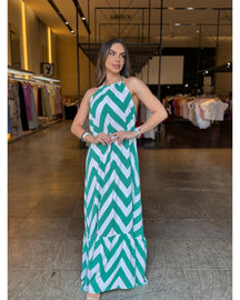 Vestido Longo Frente Única