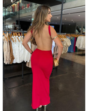 Vestido Suplex Decote Costas