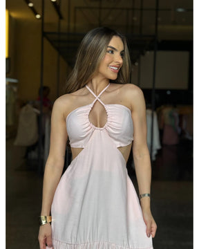 Vestido Longo Detalhe Amarração