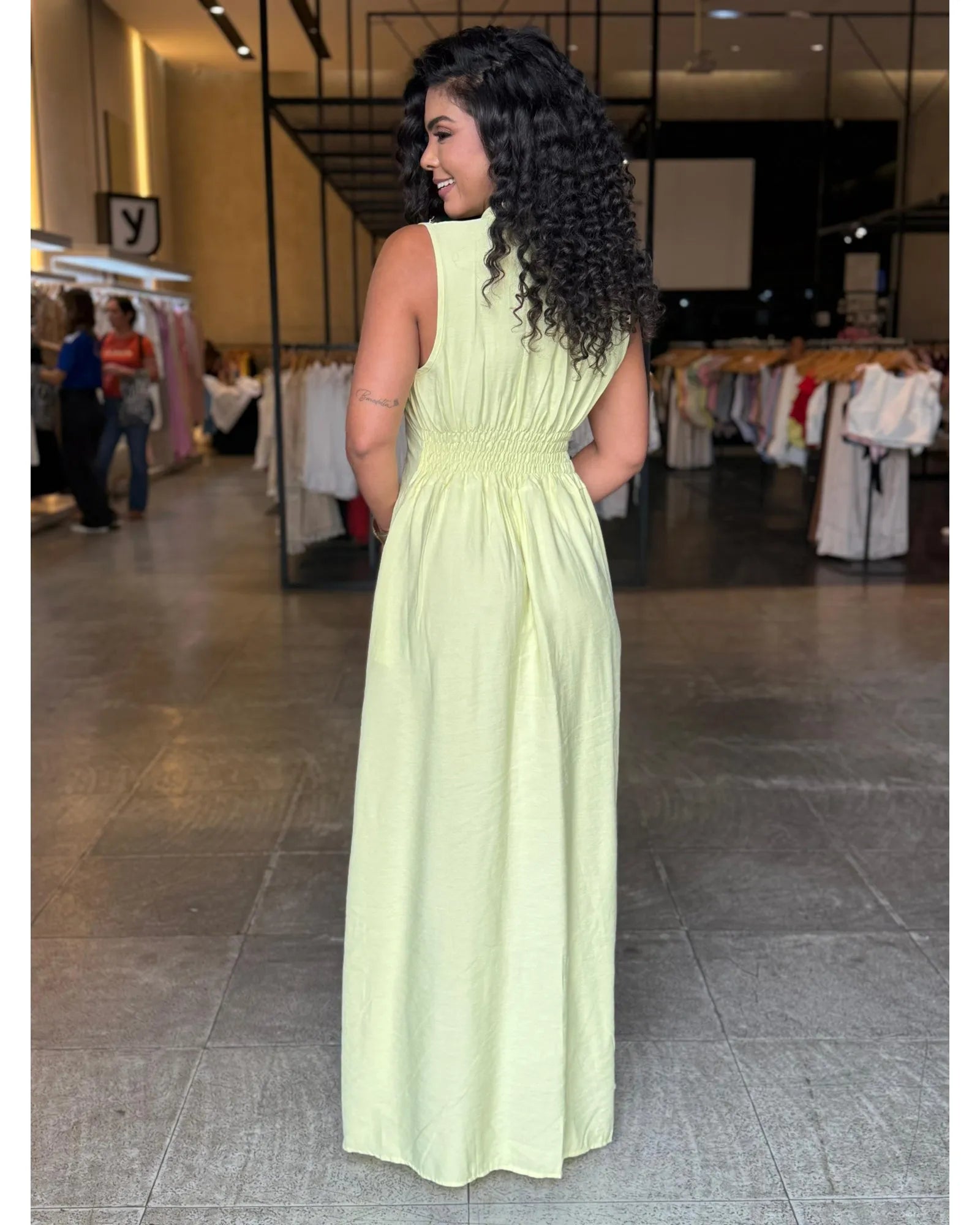 Vestido Longo Botões Cris